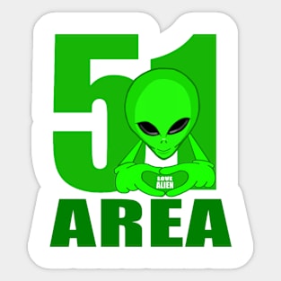 Love alien Sticker